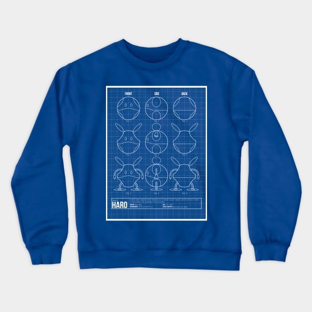 Haro Blueprint Crewneck Sweatshirt by nay__b